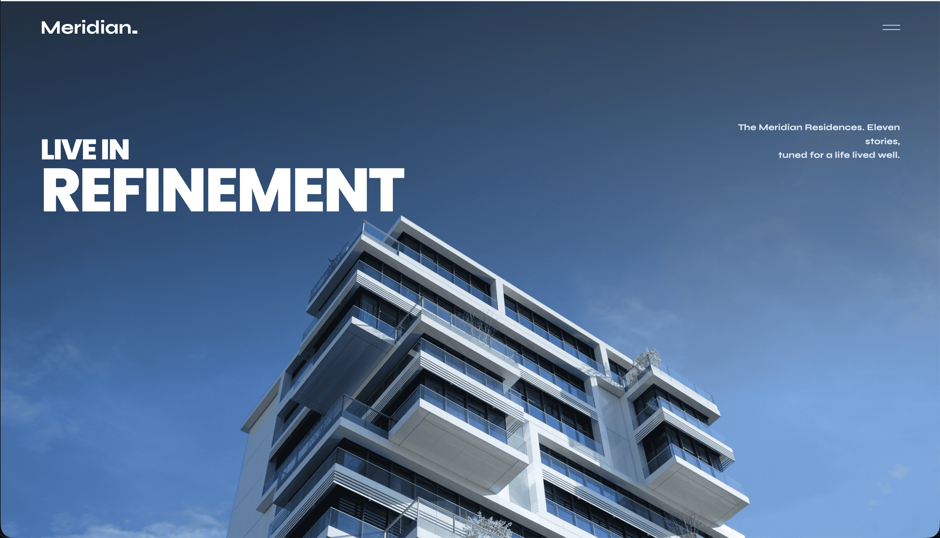 Meridian: Luxury Real Estate Landing Page
