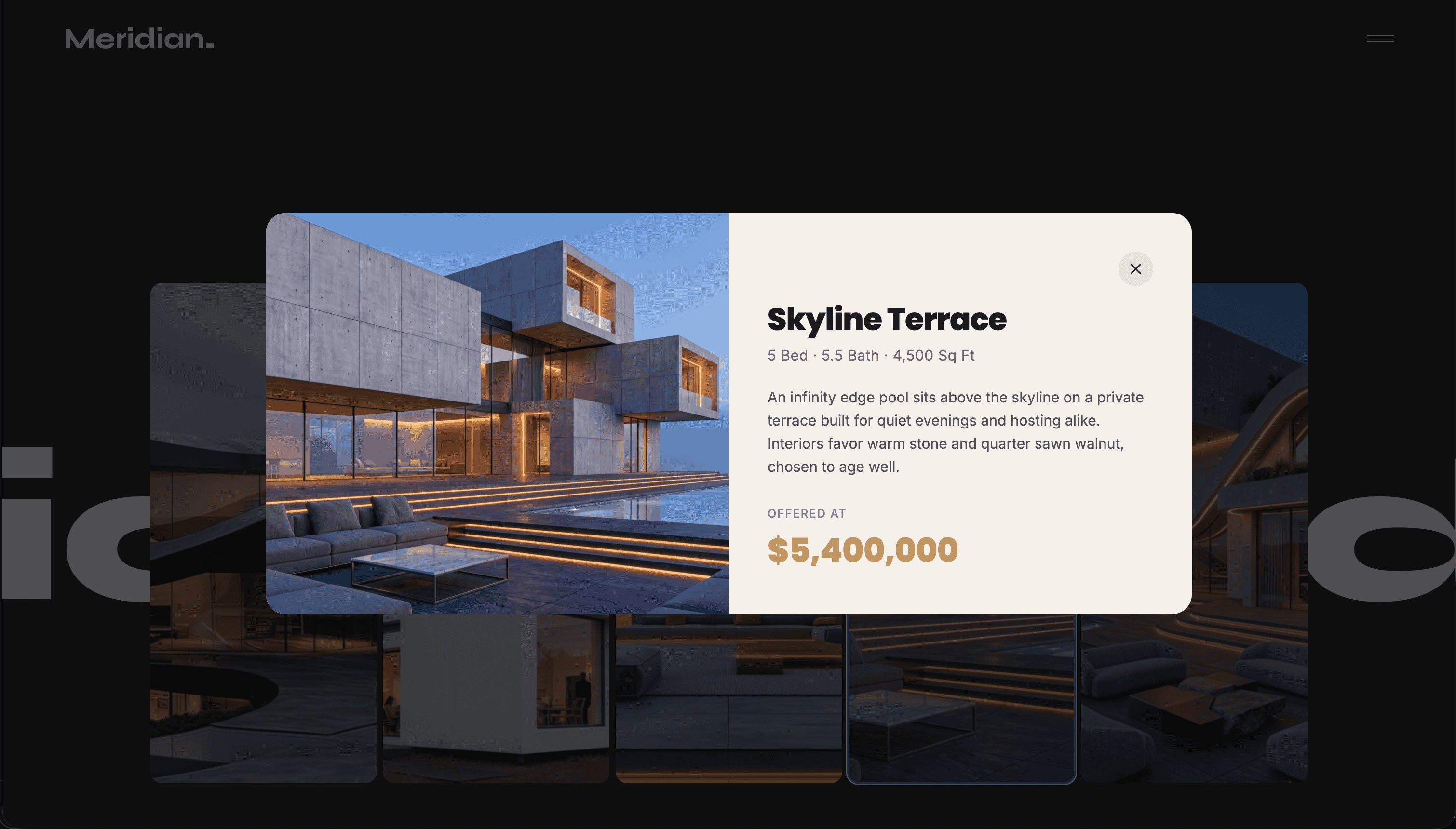 Meridian: Luxury Real Estate Landing Page — gallery 5
