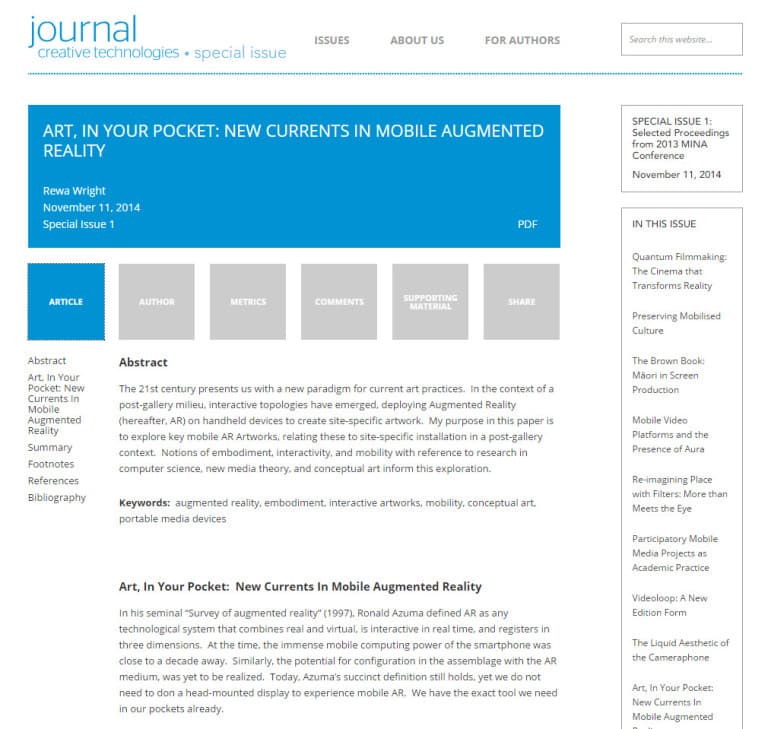 Journal of Creative Technologies — gallery 5